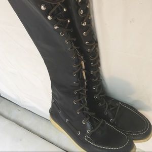 SPERRY LACED KNEE BOOTS
